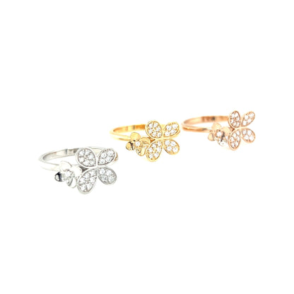 Floral Butterfly Ring 0.23ct - JMW Jewelry Wholesale