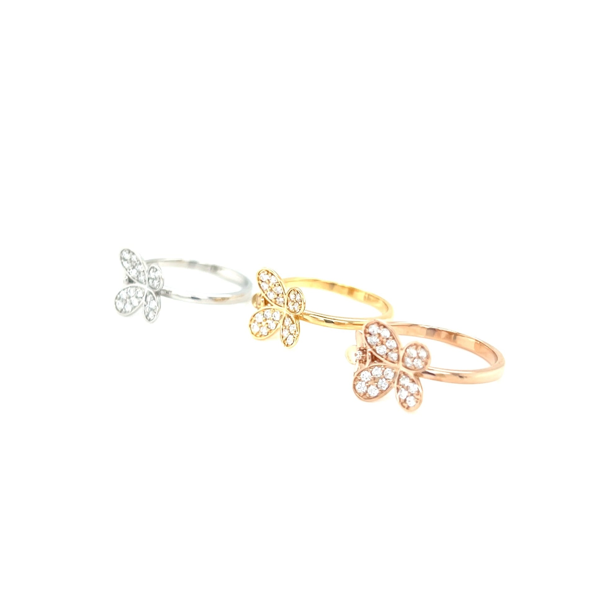 Floral Butterfly Ring 0.23ct - JMW Jewelry Wholesale