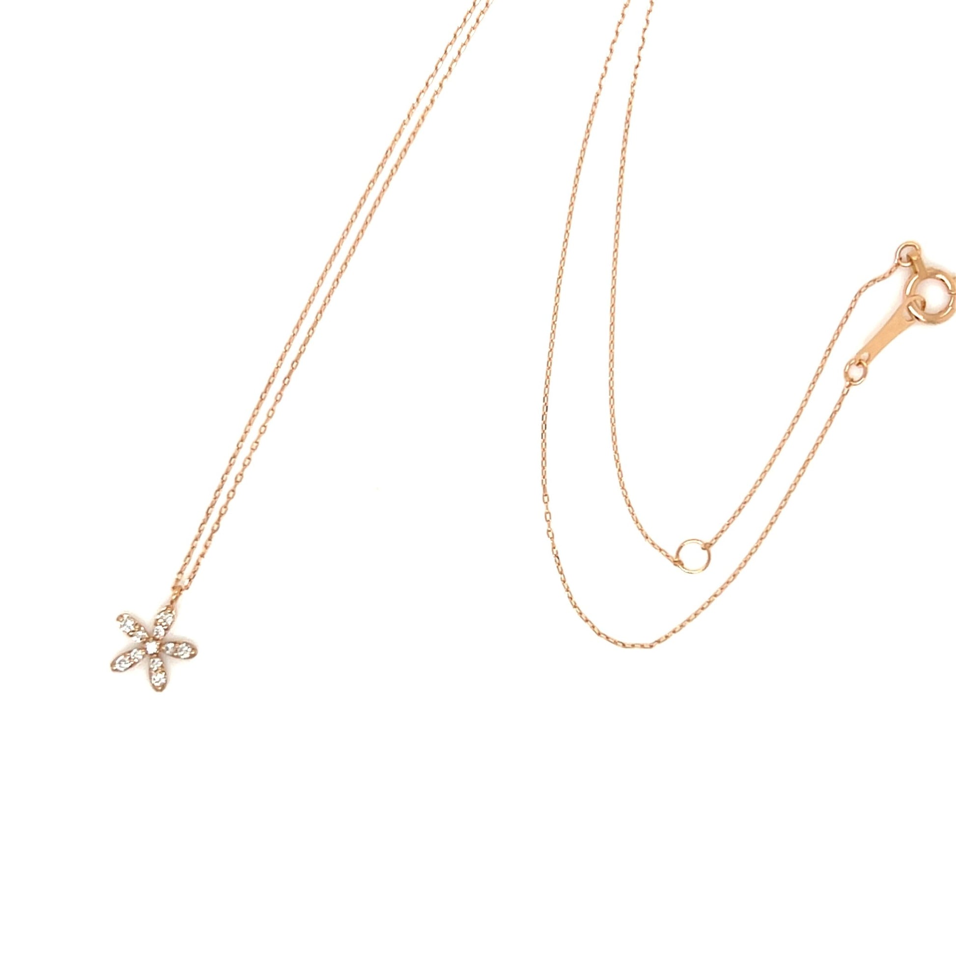 Floral Necklace 0.07ct - JMW Jewelry Wholesale
