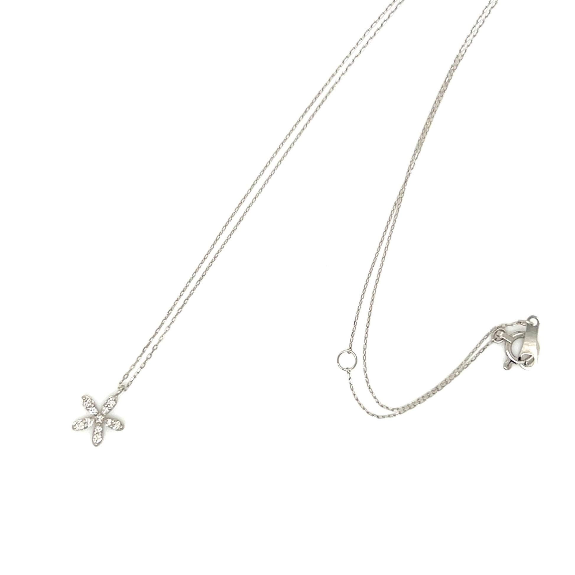 Floral Necklace 0.07ct - JMW Jewelry Wholesale