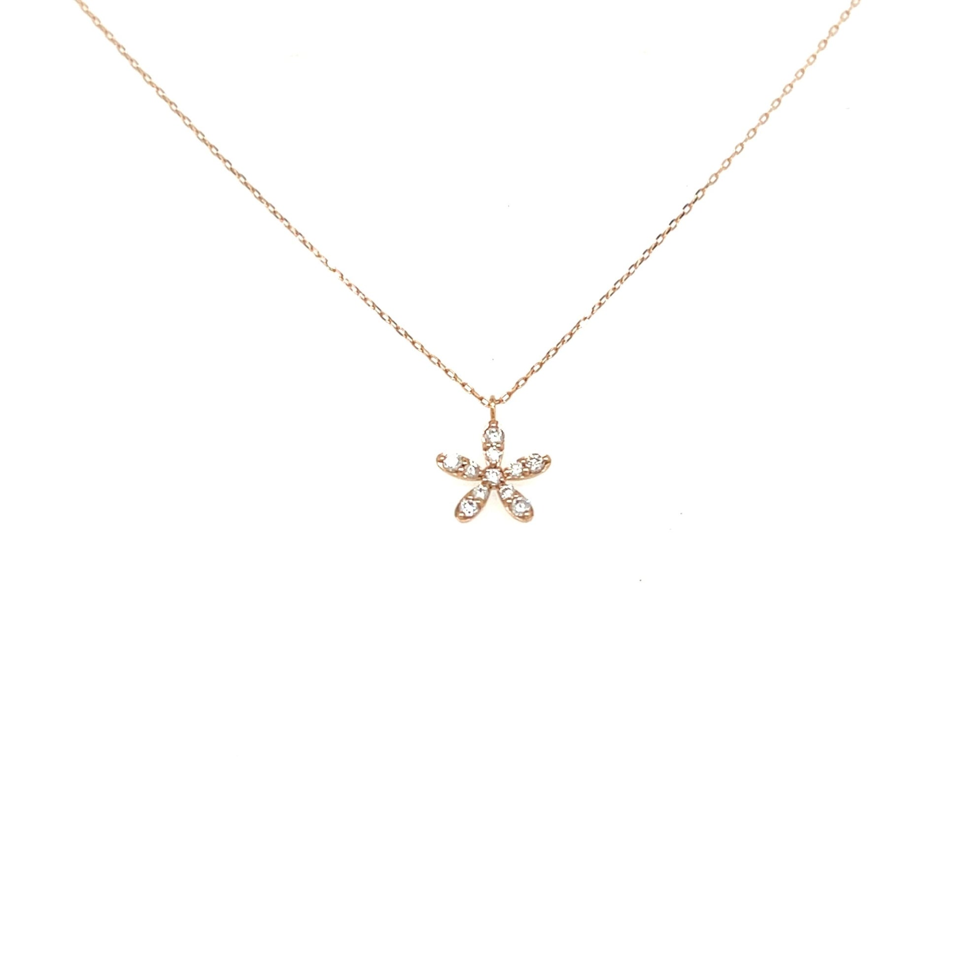 Floral Necklace 0.07ct - JMW Jewelry Wholesale