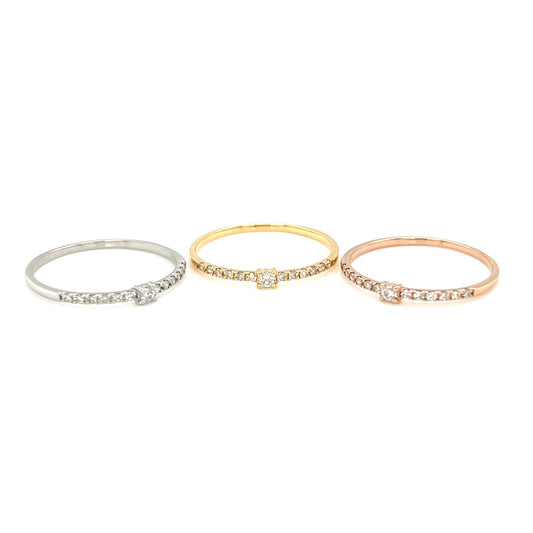 Four Claw Pave ring 0.1ct - JMW Jewelry Wholesale