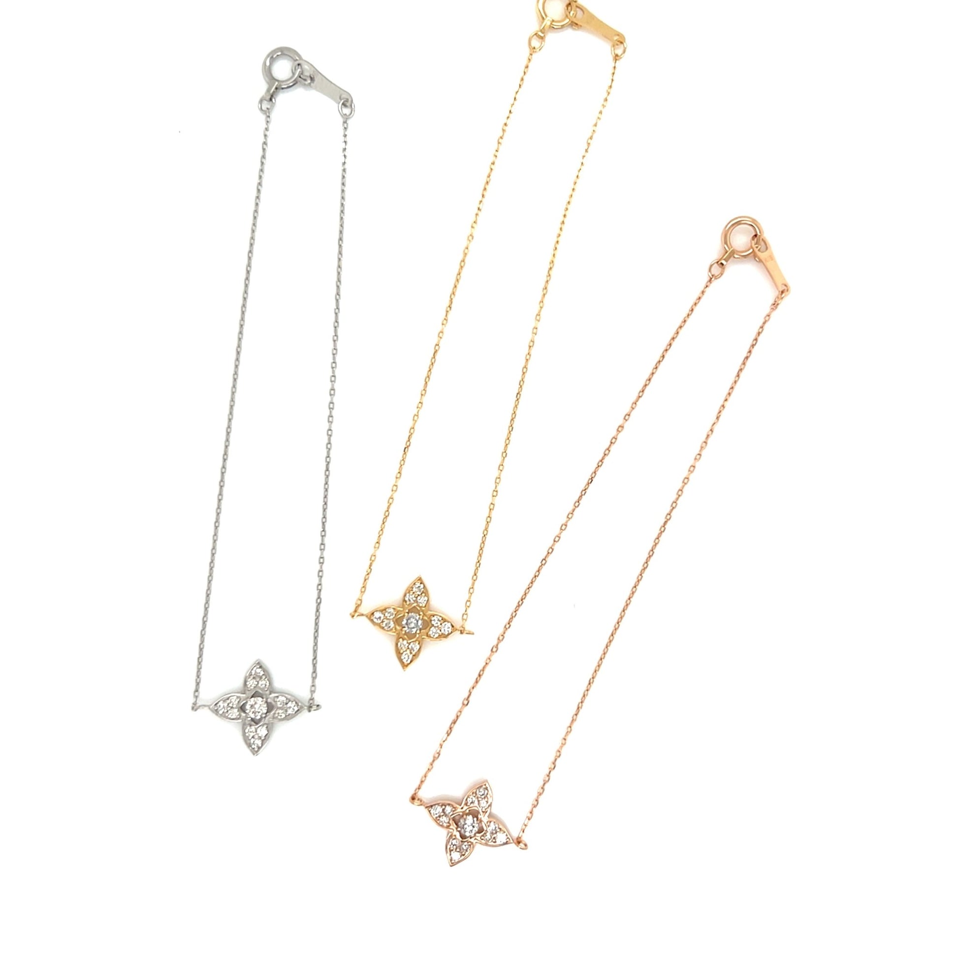 Four Tip Flower Bracelet 0.15ct - JMW Jewelry Wholesale