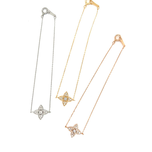 Four Tip Flower Bracelet 0.15ct - JMW Jewelry Wholesale