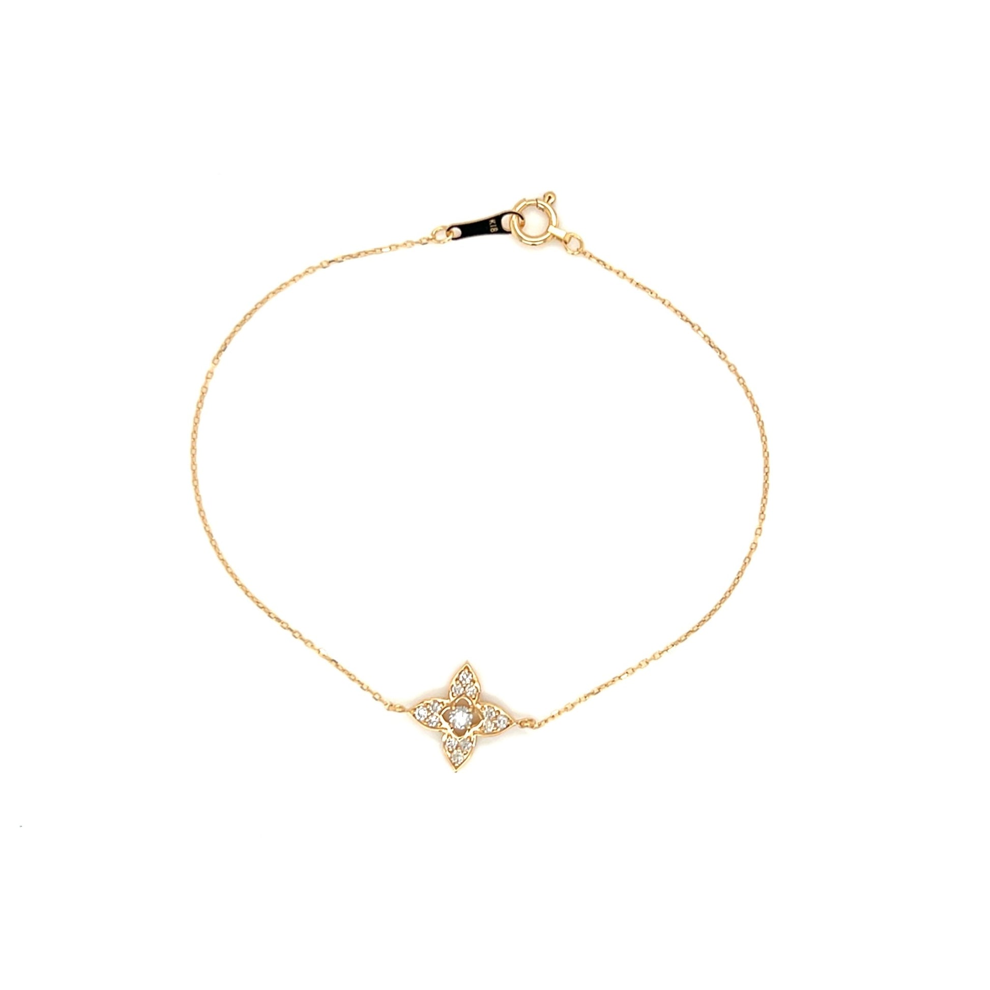 Four Tip Flower Bracelet 0.15ct - JMW Jewelry Wholesale
