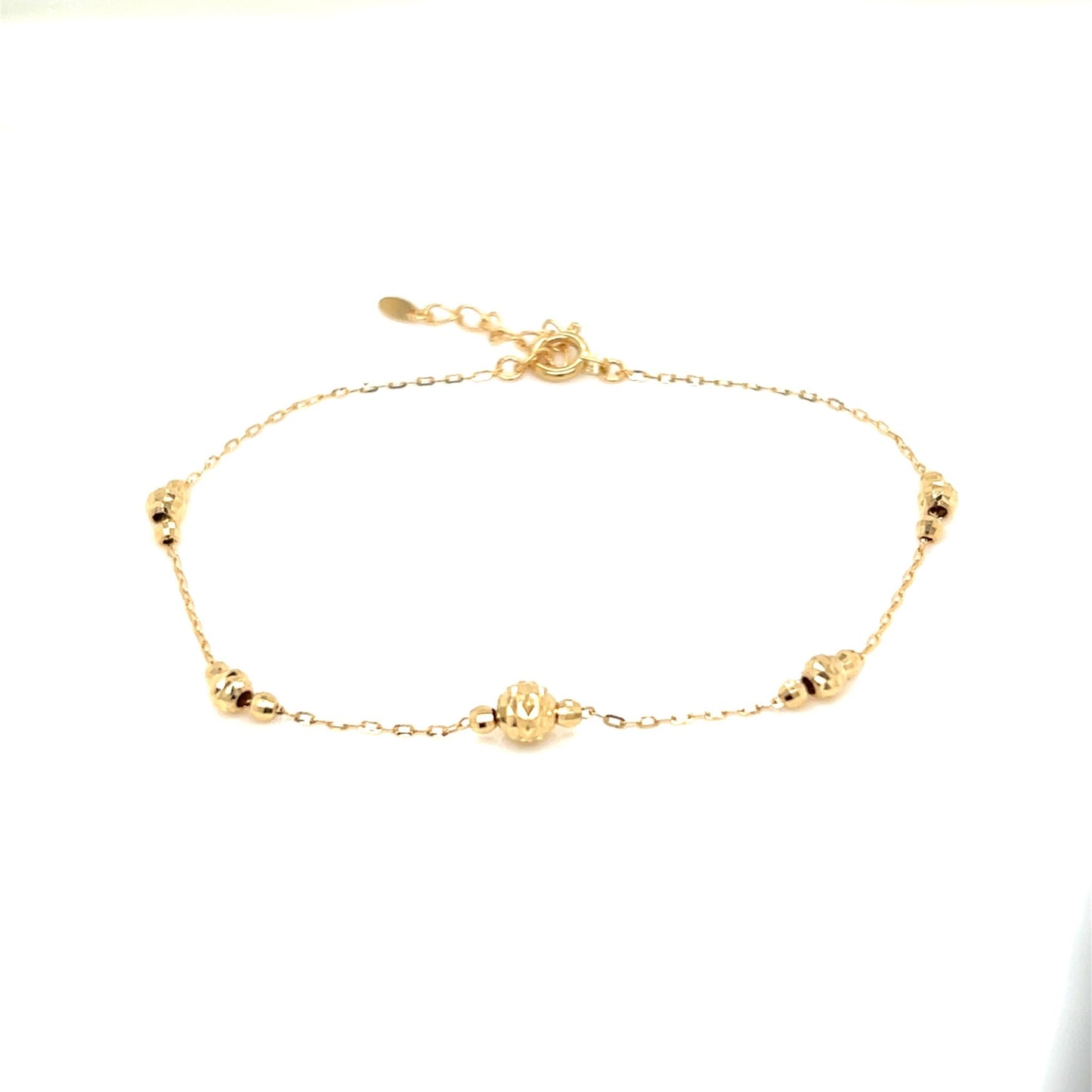 Gold Ball E Bracelet - JMW Jewelry Wholesale