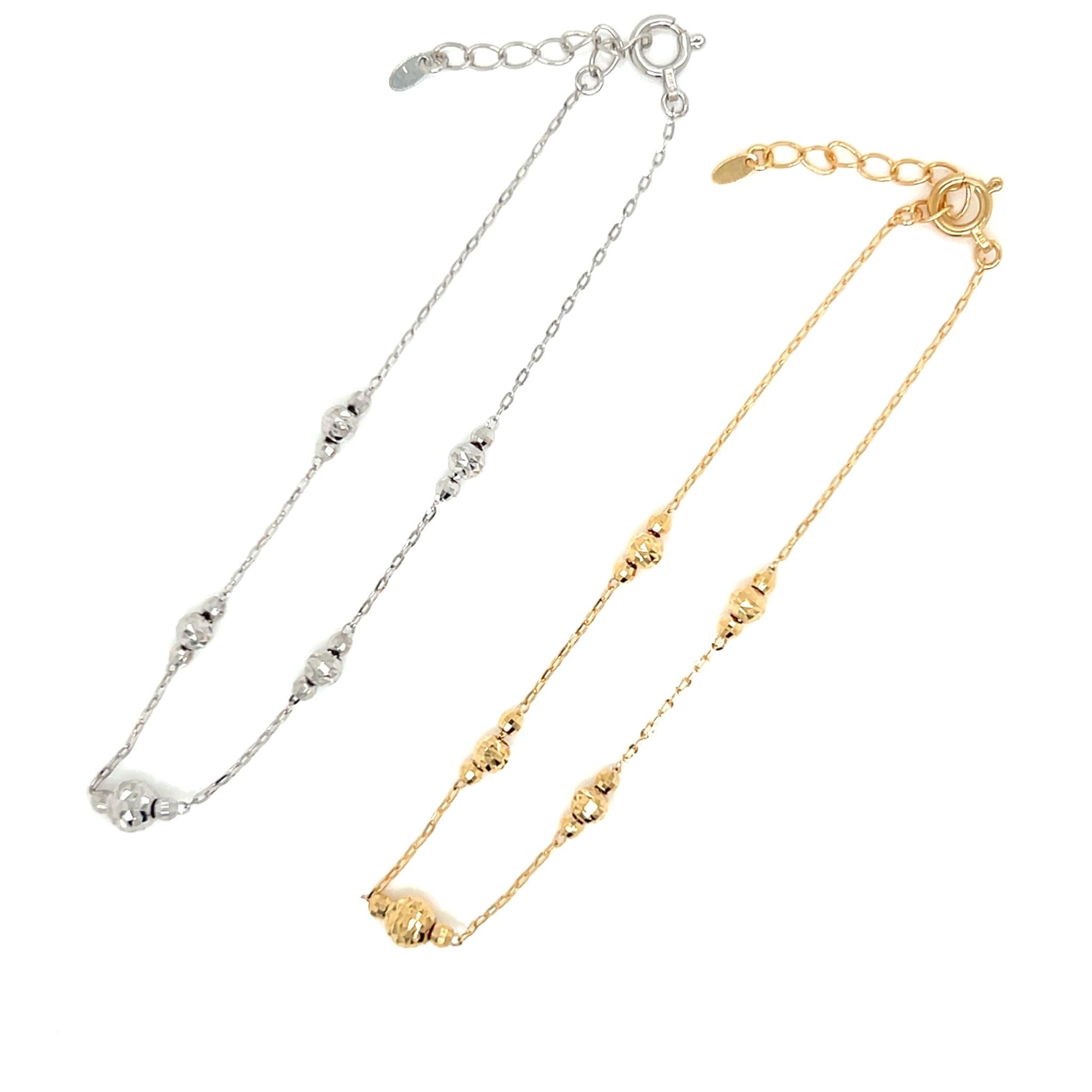 Gold Ball E Bracelet - JMW Jewelry Wholesale