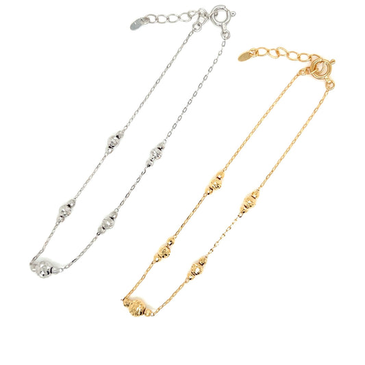 Gold Ball E Bracelet - JMW Jewelry Wholesale
