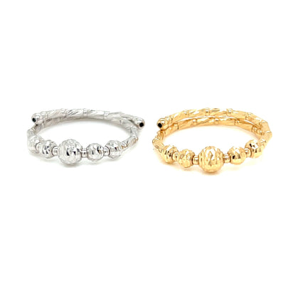 Gold Ball S Flexi Ring - JMW Jewelry Wholesale