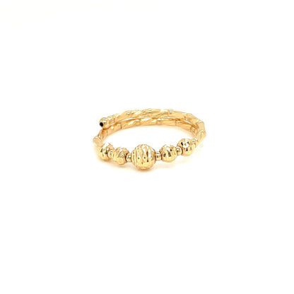 Gold Ball S Flexi Ring - JMW Jewelry Wholesale