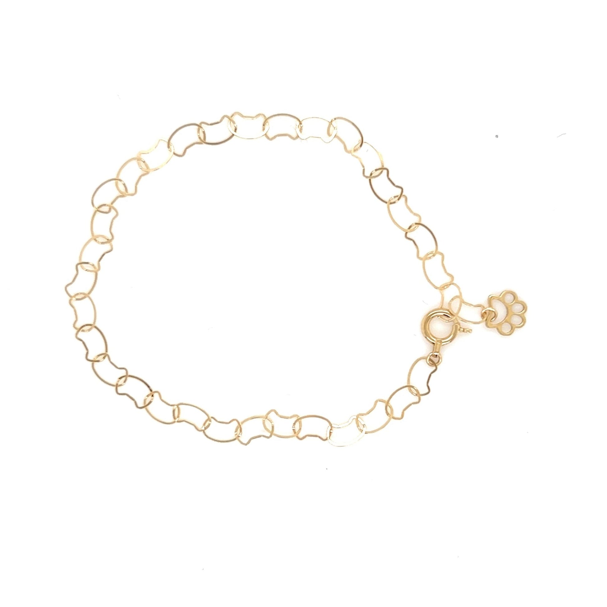 Gold Cat shape chain - JMW Jewelry Wholesale