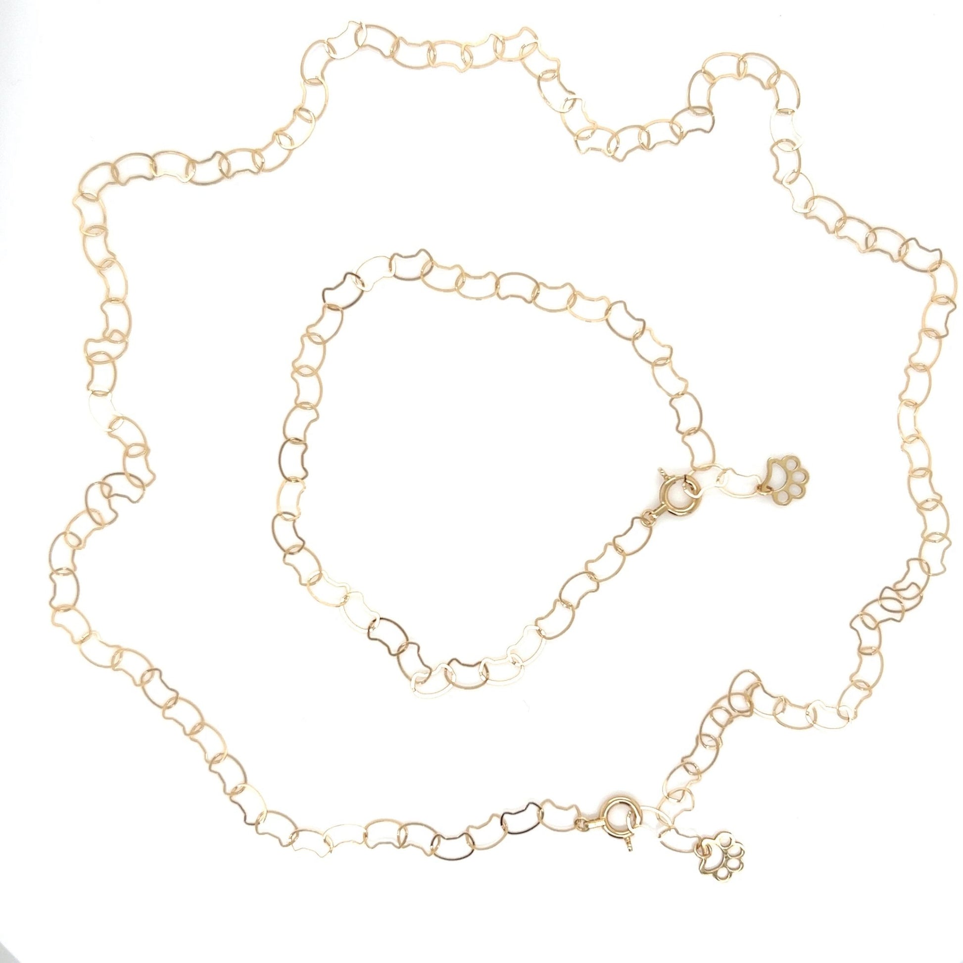 Gold Cat shape chain - JMW Jewelry Wholesale