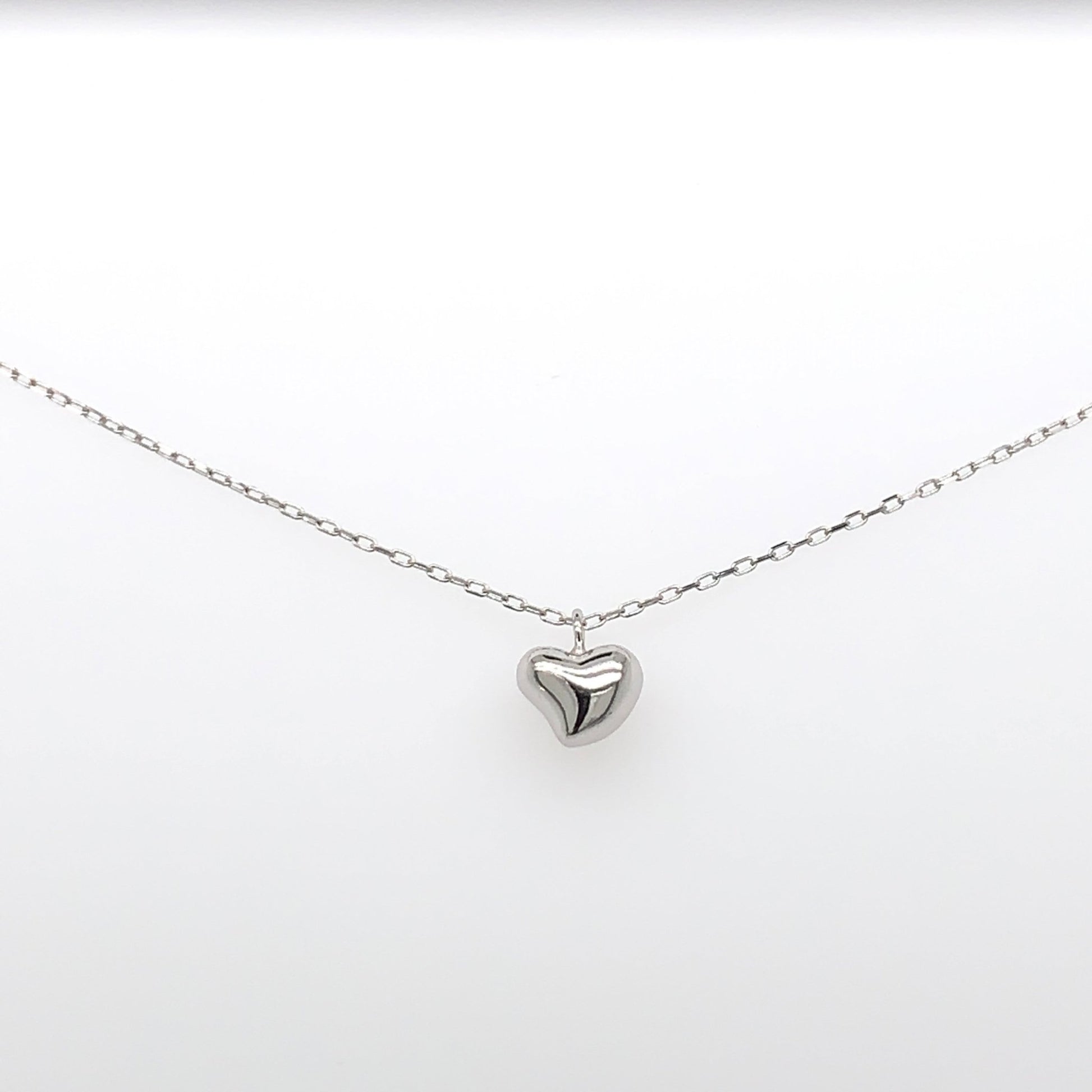 Gold Curved Heart Necklace - JMW Jewelry Wholesale