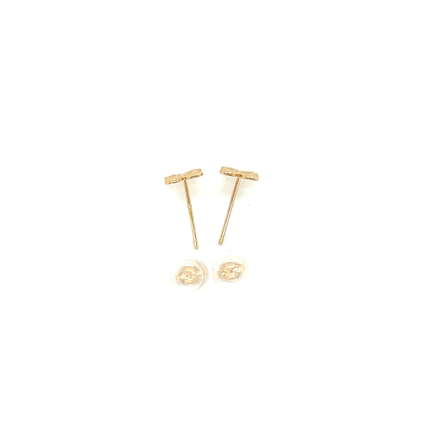 Gold Flat Clover Earrings - JMW Jewelry Wholesale