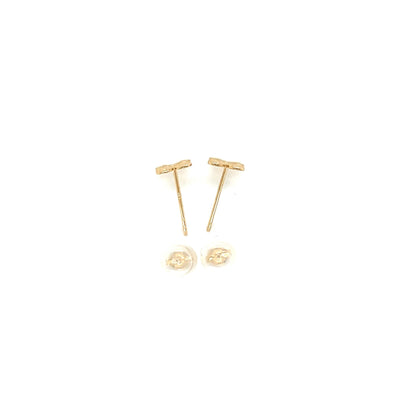Gold Flat Clover Earrings - JMW Jewelry Wholesale