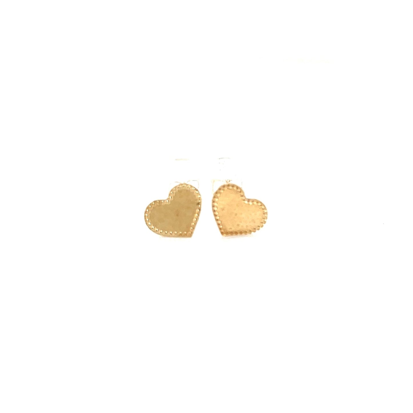 Gold Flat Heart Earrings - JMW Jewelry Wholesale