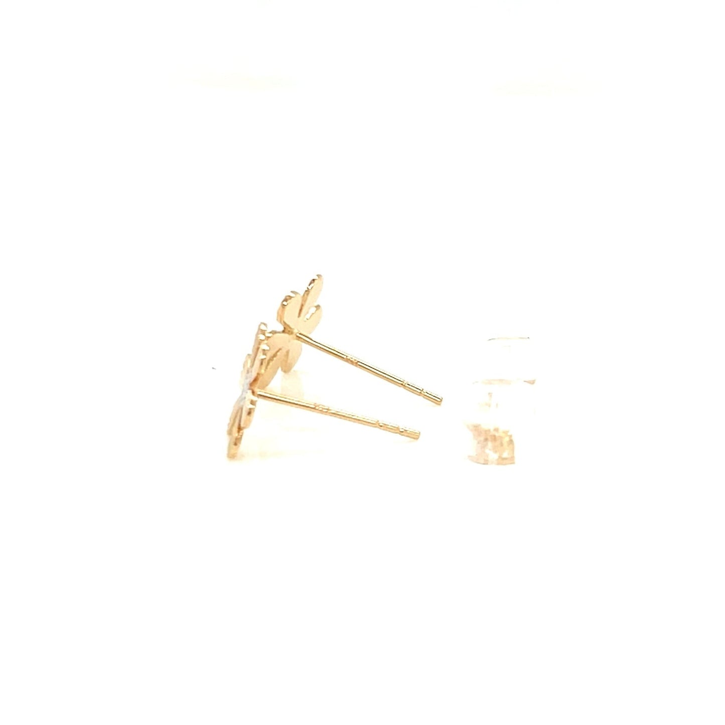 Gold Flat Sunflower Earrings - JMW Jewelry Wholesale