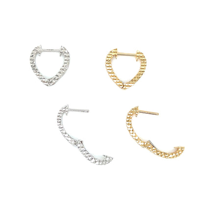 Gold Heart shaped Hoop Earrings - JMW Jewelry Wholesale