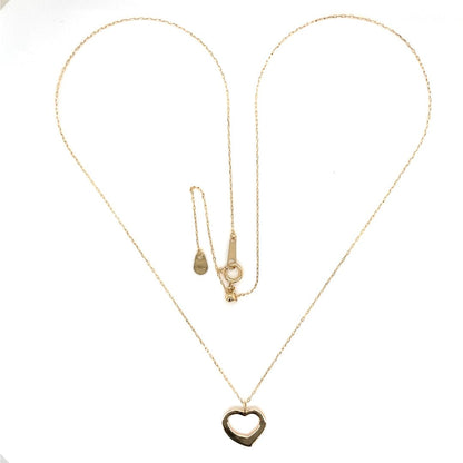 Gold Hollow Heart Necklace - JMW Jewelry Wholesale