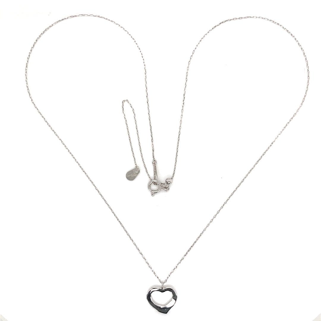 Gold Hollow Heart Necklace - JMW Jewelry Wholesale