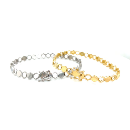 Gold Honeycomb Bracelet - JMW Jewelry Wholesale