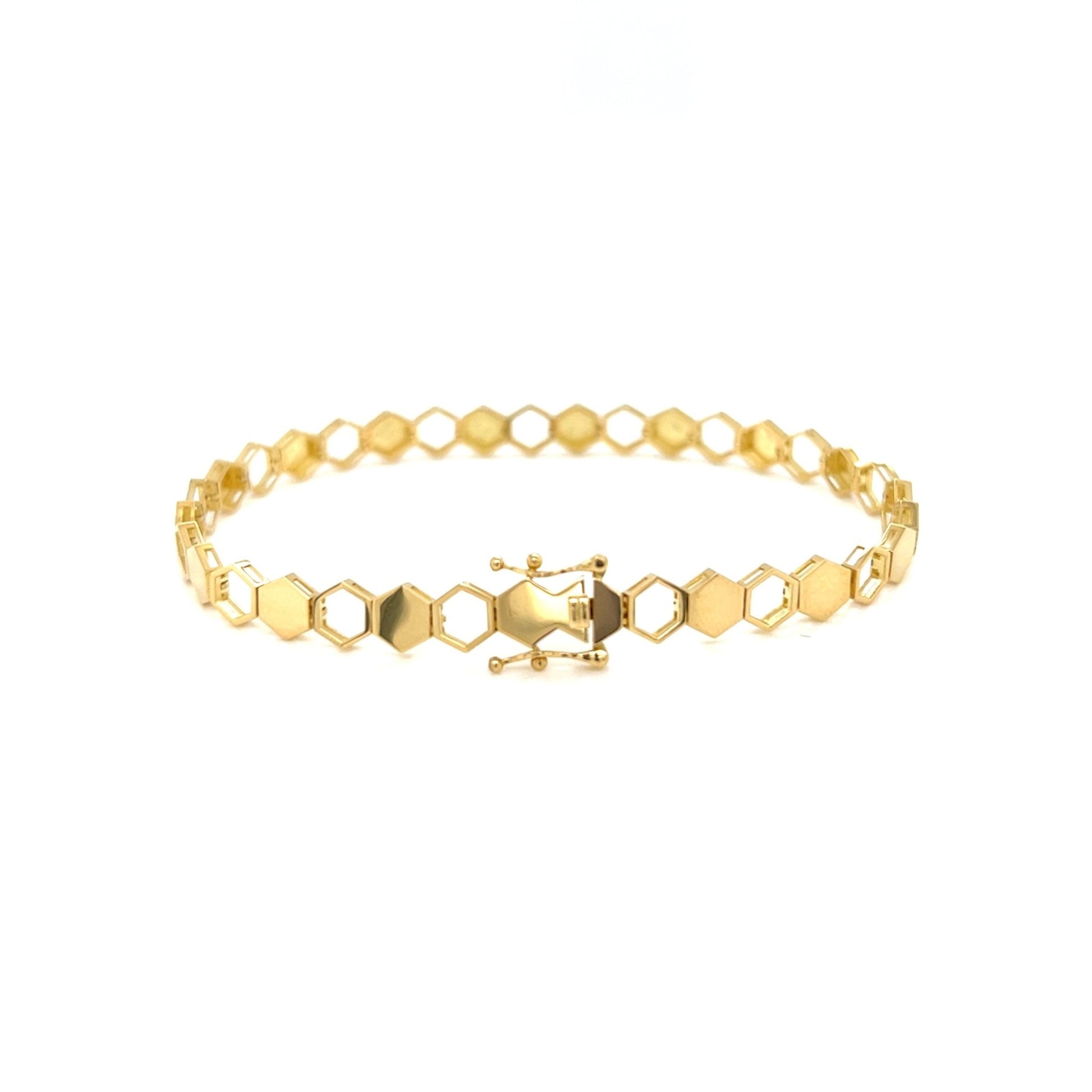 Gold Honeycomb Bracelet - JMW Jewelry Wholesale