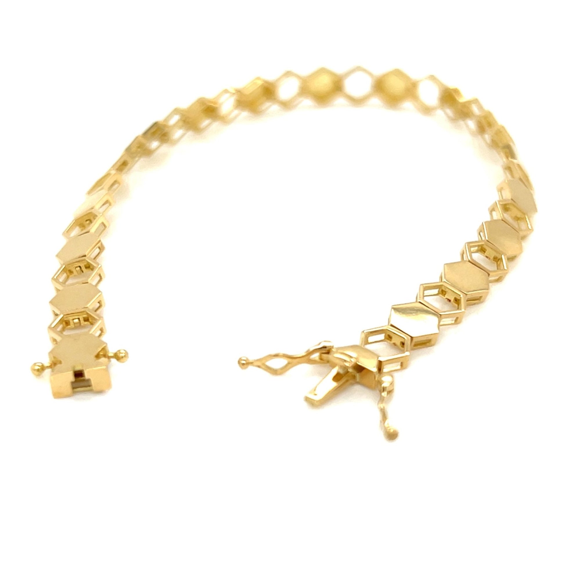 Gold Honeycomb Bracelet - JMW Jewelry Wholesale