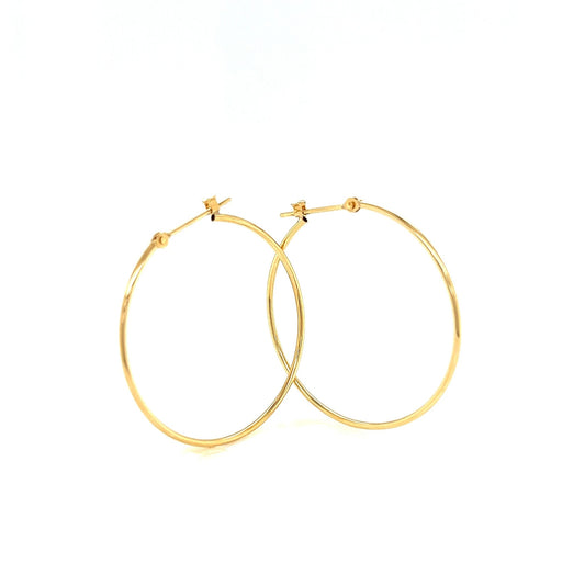 Gold Hoop Earrings L - JMW Jewelry Wholesale