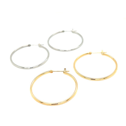 Gold Hoop Earrings N L - JMW Jewelry Wholesale