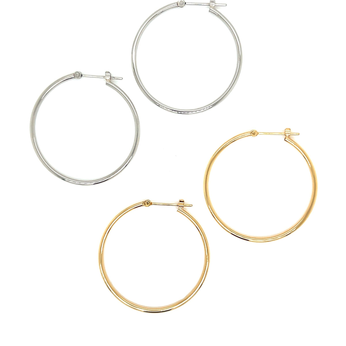 Gold Hoop Earrings N L - JMW Jewelry Wholesale