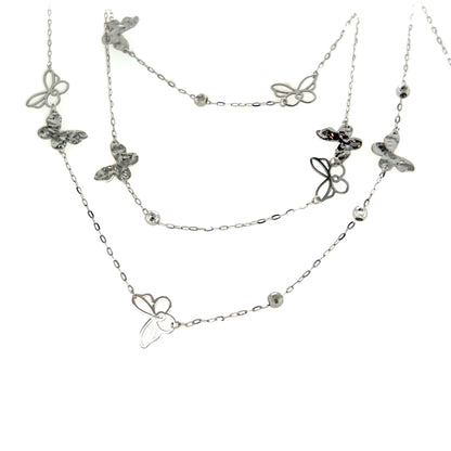 Gold Long Butterfly Necklace - JMW Jewelry Wholesale