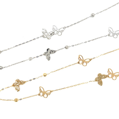 Gold Long Butterfly Necklace - JMW Jewelry Wholesale