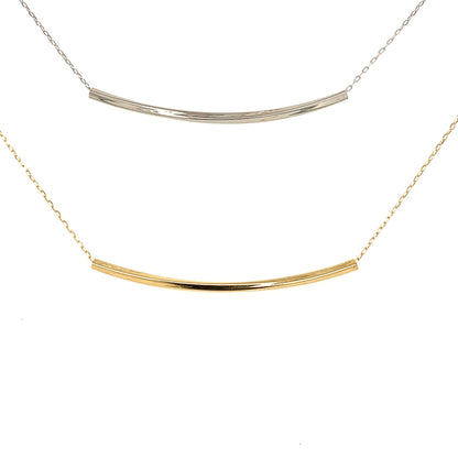 Gold Long Smile Necklace - JMW Jewelry Wholesale