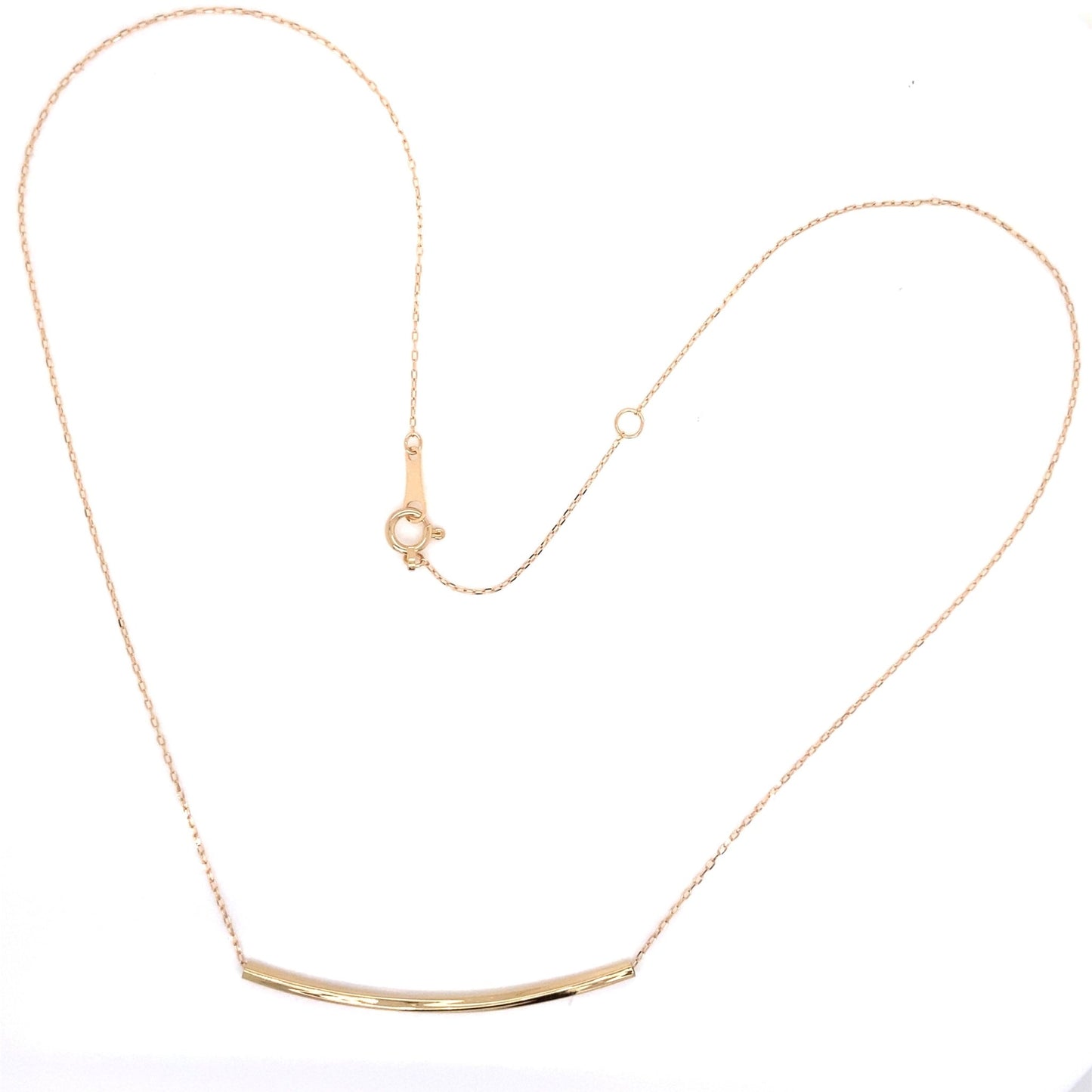 Gold Long Smile Necklace - JMW Jewelry Wholesale