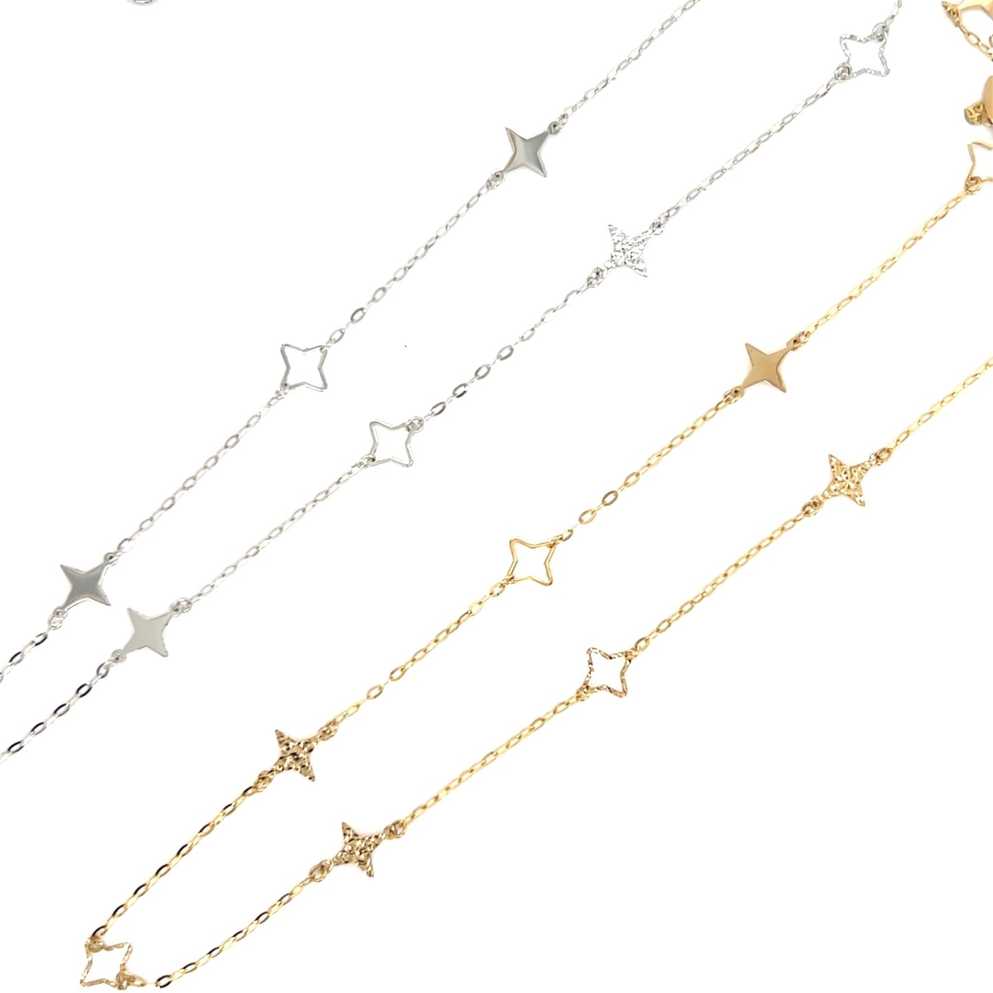 Gold Long Star Necklace - JMW Jewelry Wholesale