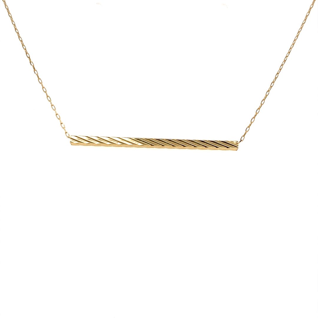 Gold Ripple Long Line Necklace - JMW Jewelry Wholesale