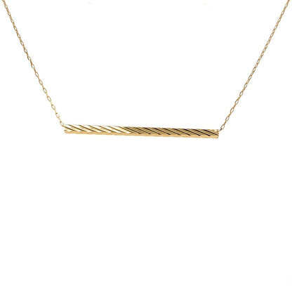 Gold Ripple Long Line Necklace - JMW Jewelry Wholesale