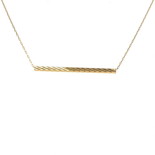 Gold Ripple Long Line Necklace - JMW Jewelry Wholesale