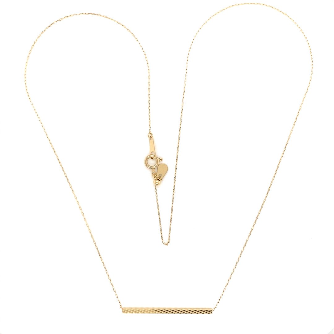 Gold Ripple Long Line Necklace - JMW Jewelry Wholesale