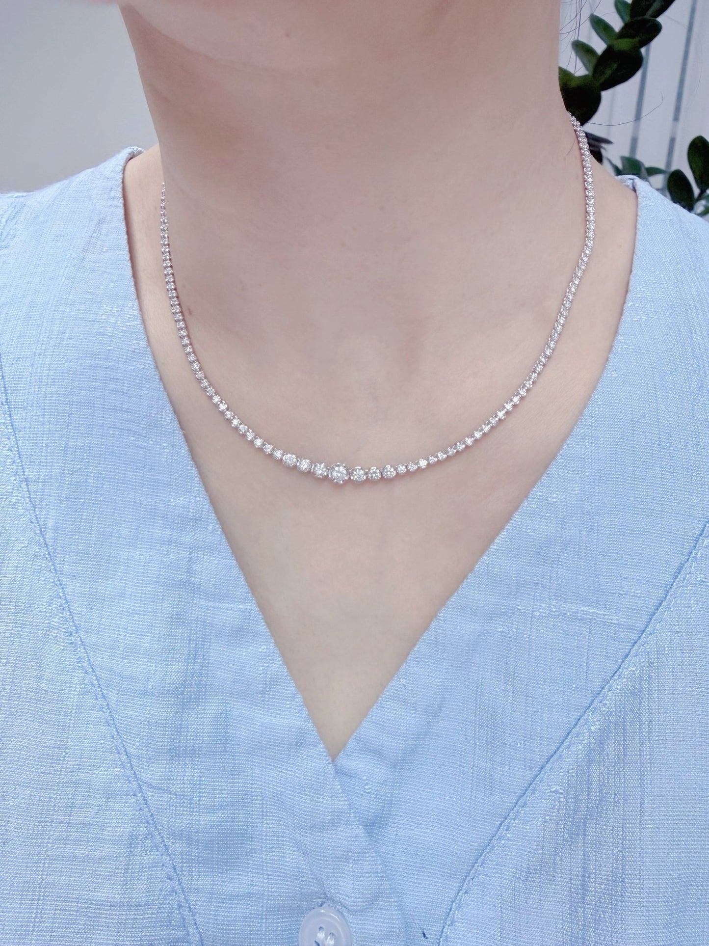 Gradual Tennis N Necklace 3ct - JMW Jewelry Wholesale