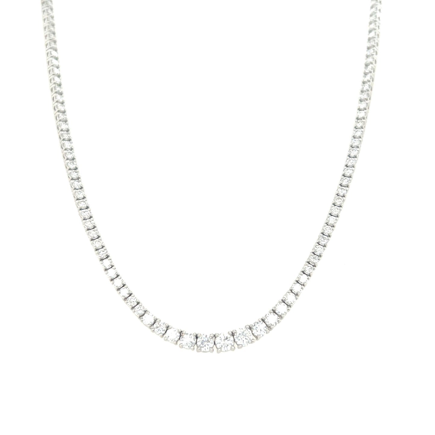 Half Gradual Tennis Necklace 3ct - JMW Jewelry Wholesale