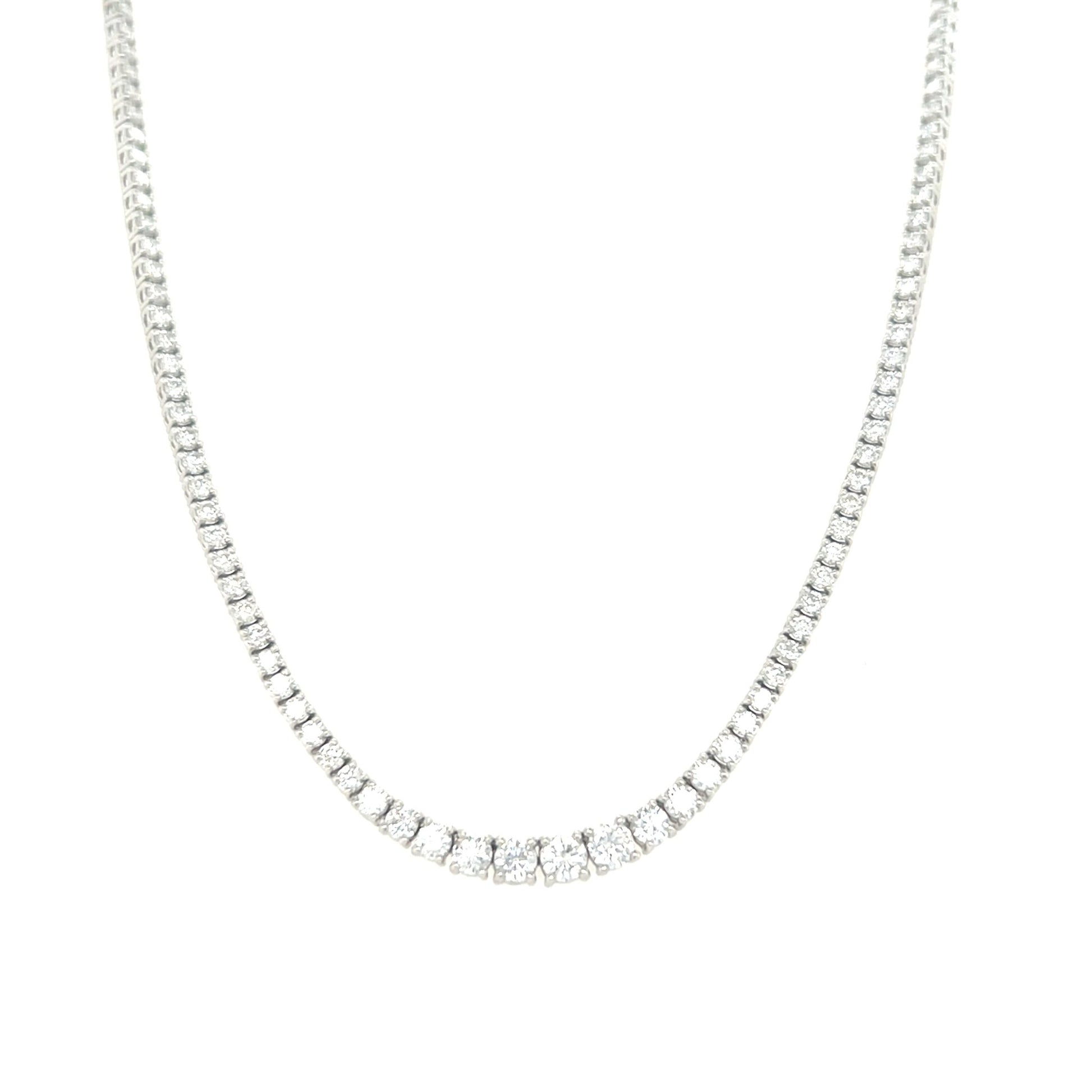 Half Gradual Tennis Necklace 3ct - JMW Jewelry Wholesale