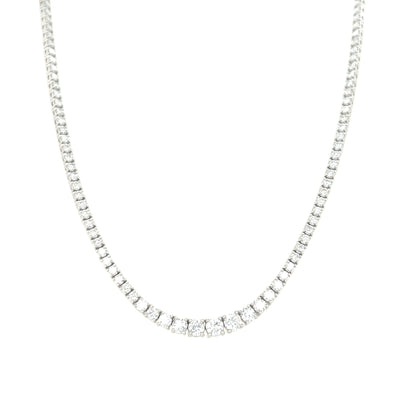 Half Gradual Tennis Necklace 3ct - JMW Jewelry Wholesale
