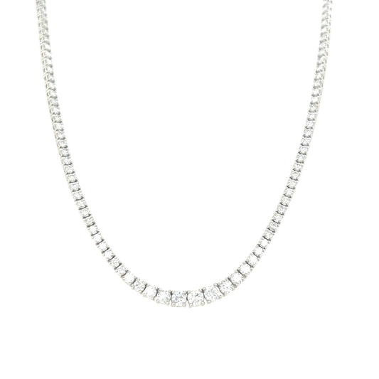 Half Gradual Tennis Necklace 3ct - JMW Jewelry Wholesale