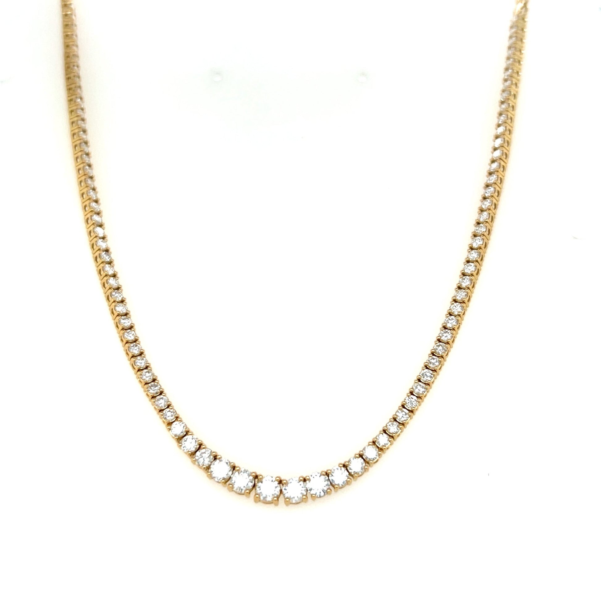 Half Gradual Tennis Necklace 3ct - JMW Jewelry Wholesale