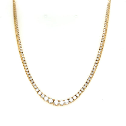 Half Gradual Tennis Necklace 3ct - JMW Jewelry Wholesale