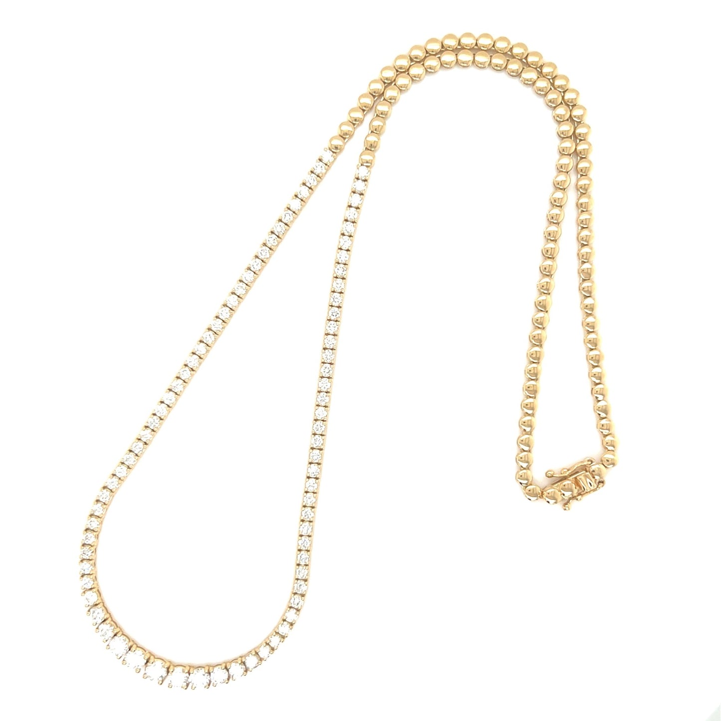 Half Gradual Tennis Necklace 3ct - JMW Jewelry Wholesale
