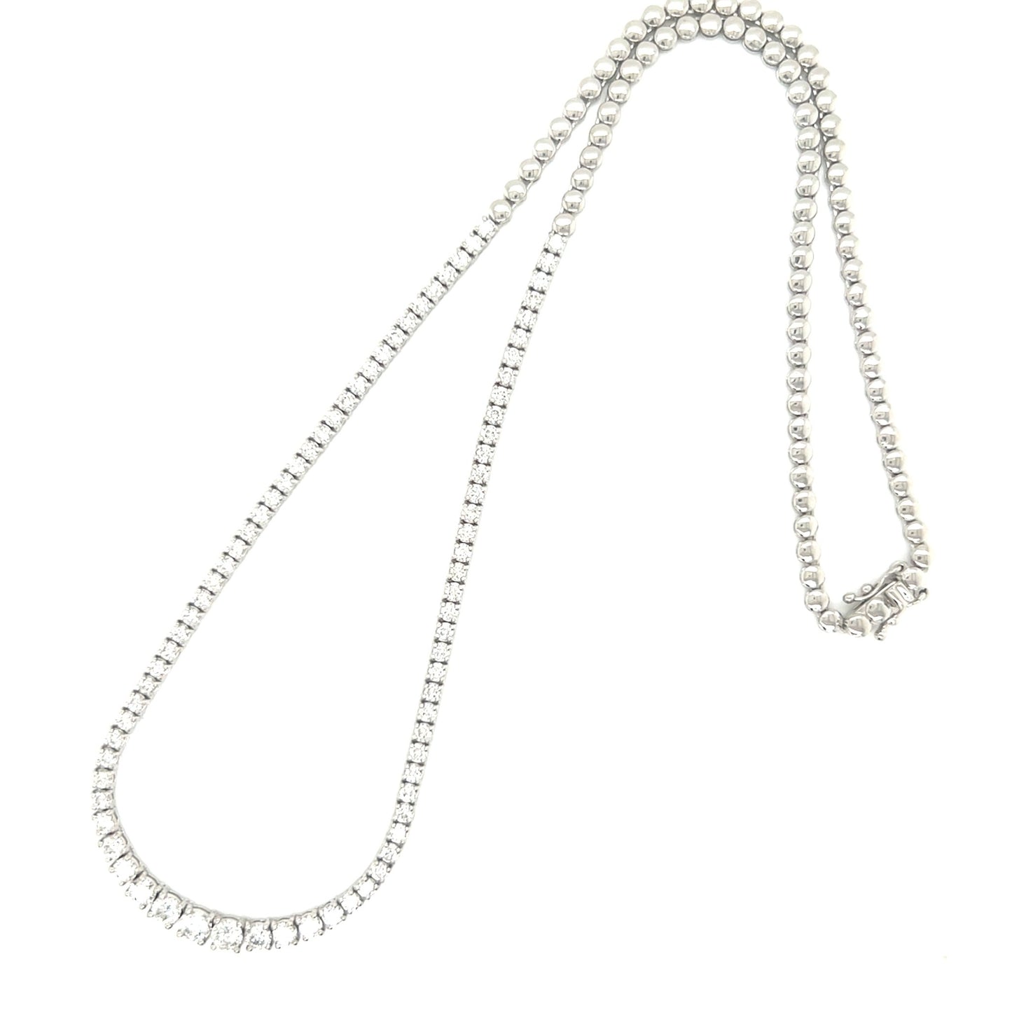 Half Gradual Tennis Necklace 3ct - JMW Jewelry Wholesale