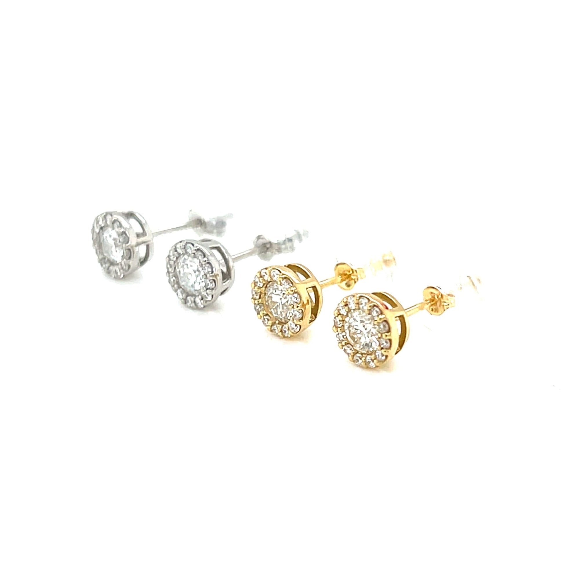 Halo Earrings 0.3/0.12ct - JMW Jewelry Wholesale