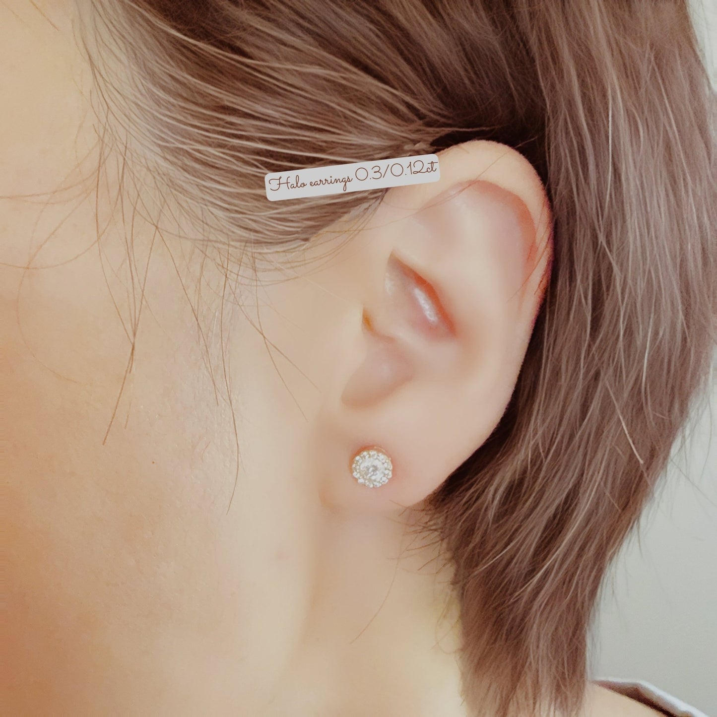 Halo Earrings 0.3/0.12ct - JMW Jewelry Wholesale